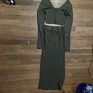 Forever 21 olive two piece set, never worn